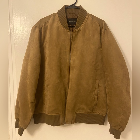 Banana Republic Suede Bomber Jacket - Size Large - Picture 1 of 3